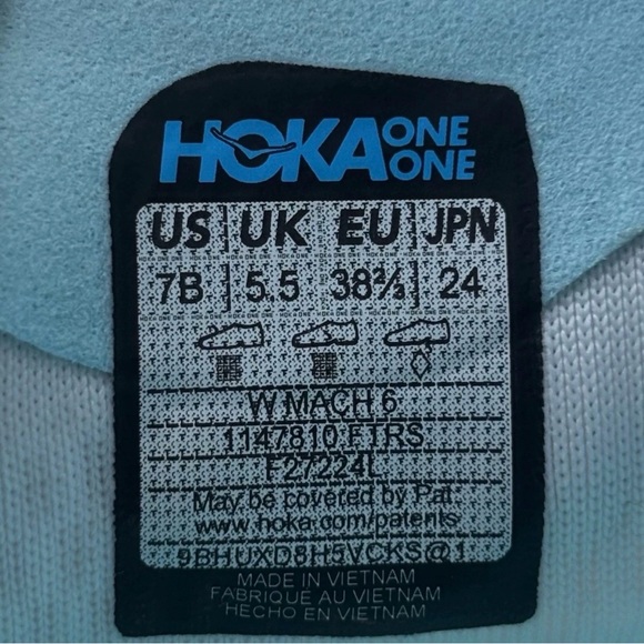 HOKA 🔥 Mach 6 1147810 FTRS Frost White Running Shoes Sneakers 7 7.5 8 8.5 9 10.5 - Picture 9 of 12